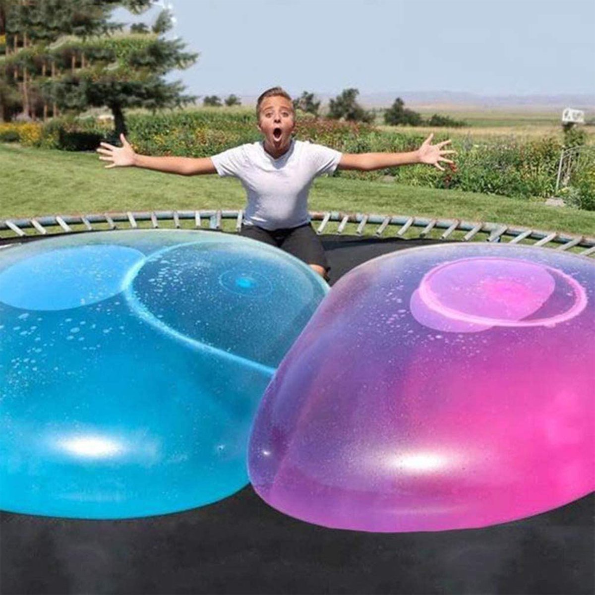 Glowey® Giga Waterballon | Speelgoed voor Kinderen | Splash it | Grote Ballon |Opblaasbare Waterbal | Strandbal | Bubble Bal | Jelly Bal | Waterballonnen Maat L